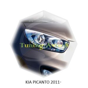 Реснички на фары Kia Picanto 2011-