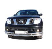 Защита переднего бампера1 длинная 2 коротких 76/53 Nissan Pathfinder 2010-2013