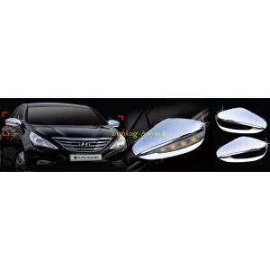 Хром накладки на зеркала под повторители Hyundai Sonata 2009-2011