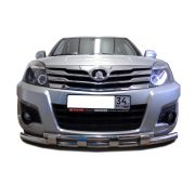 Защита переднего бампера двойная с перемычками 60/42 Great Wall Hover 3 2009