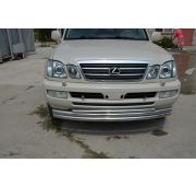 Защита переднего бампера тройная 60/60/42 Lexus LX 470 1998-2007
