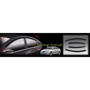 Дефлекторы окон ( ветровики ) Hyundai Sonata 2017-