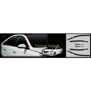 Дефлекторы окон ( ветровики ) Hyundai Sonata 2014-