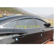 Дефлекторы окон ( ветровики ) с хр. молдингом Hyundai Grandeur HG 2011-2015