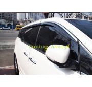 Дефлекторы окон ( ветровики ) c молдингом Kia Carnival 2014-
