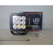 Фары противотуманные светодиодные9 диодов (OSRAM LED), 27W, 1800 Lm, рассеиваемый свет, алюминиевый корпус (пылевлагозащищенный), 117*117*73мм, 12/24V