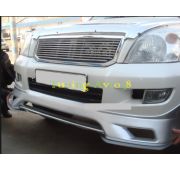 Обвес - юбка переднего бампера Toyota Land Cruiser Prado GRJ120 2002-2009  ( серебро )