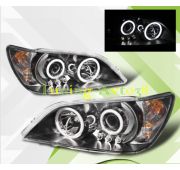 Фары передние черные ангельские глазки линзы Toyota Altezza GXE10 1998-2005/Lexus IS300 2001-2005