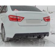 Накладка заднего бампера (клыки + диффузор) Lada Vesta  2015-