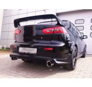Накладка на задний бампер «Zodiak» (2 трубы) Mitsubishi Lancer X 2007-