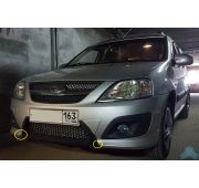 Клыки на бампер Lada Largus 2012