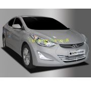 Хром накладки на решетку радиатора Hyundai Avante MD 2013-2014