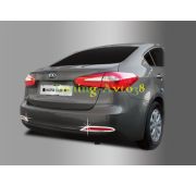 Хром накладки на туманки задние Kia K3 2012-