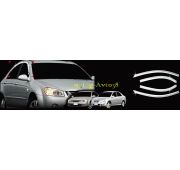 Дефлекторы окон ( ветровики ) хром Kia Cerato 2003-2008