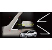 Хром окантовка на углы зеркал заднего вида Kia Carnival 2014-