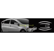Дефлекторы окон ( ветровики ) хром Hyundai i40 2011-