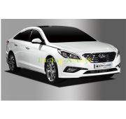 Дефлекторы окон ( ветровики ) хром Hyundai Sonata 2014-