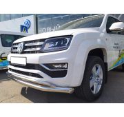 Защита переднего бампера  двойная 76/42 Volkswagen Amarok 2016