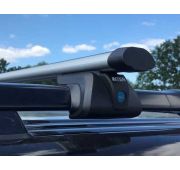 Багажник TITAN на рейлинги с аэродинамическими дугами с замком