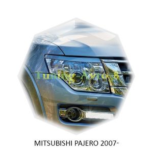Реснички на фары Mitsubishi Pajero 2007г-