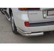Защита заднего бампера угловая  76/42 Lexus LX 570 2007-2012