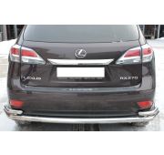 Защита заднего бампера двойная угловая большая 60/42 Lexus RX270/RX350/RX450h  2009-2012 2012-2015