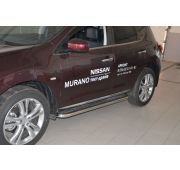 Пороги с накладным листом 53 Nissan Murano 2014
