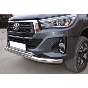 Защита переднего бампера двойная 76/42 Toyota Hilux  2018