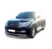 Защита переднего бампера тройная с защитой акула 76/60/42 Toyota Land Cruiser 200  2007-2012