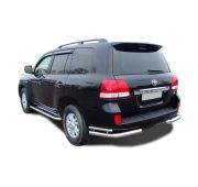 Защита заднего бампера угловая двойная  76/42 Toyota Land Cruiser 200  2007-2012