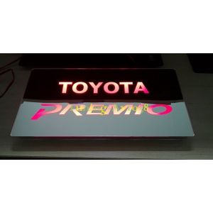 Табличка вместо японского номера с подсветкой Toyota Corona Premio