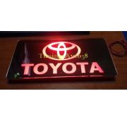 Табличка вместо японского номера с подсветкой Toyota