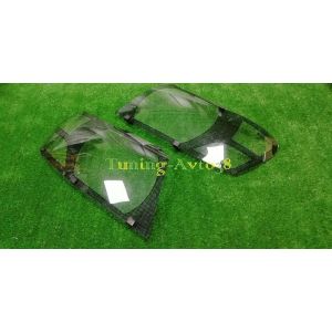 Защита на фары ( очки ) шелкография черная Mitsubishi Pajero V-63,65,68 2002-2006