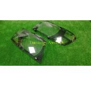 Защита на фары ( очки ) шелкография черная Mitsubishi Pajero V-63,65,68 2002-2006