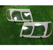 Защита на фары ( очки ) шелкография белая Toyota Land Cruiser 100/105  2002-2007