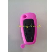 Чехол для брелка силиконовый ( малиновый )