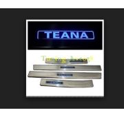 Хром накладки на пороги с подсветкой Nissan Teana J32 2008-2014