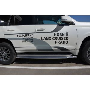 Защита штатного порога 60 Toyota Land Cruiser Prado 150 2010
