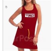 Платье женское с логотипом TRD красное