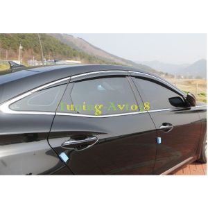 Дефлекторы окон ( ветровики ) с хр. молдингом Hyundai Grandeur HG 2011-2015