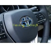 Наклейка на руль Toyota Camry XV70 2018- ( синяя )