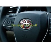 Наклейка на руль Toyota Camry XV70 2018- ( красная )
