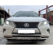 Защита переднего бампера двойная с перемычками 60/42 Lexus RX270/RX350/RX450h  2009-2012, 2012-2015