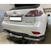 Защита заднего бампера угловая 60 Lexus RX270/RX350/RX450h  2009-2012, 2012-2015