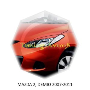 Реснички на фары Mazda 2/ Demio 2007-2011г (хетчбек)