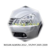 Реснички на фары Nissan Almera 2012г-/Sylphy 2005-2009г