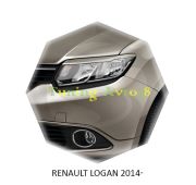Реснички на фары Renault Logan 2013-