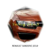 Реснички на фары Renault Sandero 2014г-