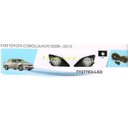 Фары противотуманные Toyota Corolla 2007-2010 ( диодные тюнинг, ободок хром, провода,кнопка)