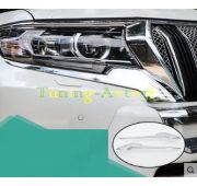 Хром накладки на фары передние ( реснички ) Toyota Land Cruiser Prado 150 2018- ( нижние)